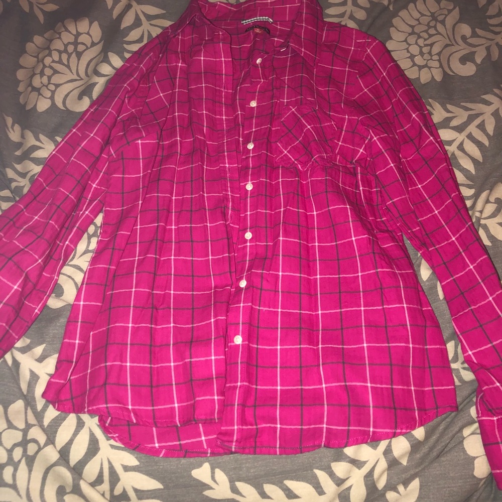 Merona pink flannel size M